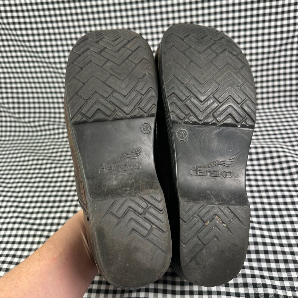 Dansko Dark Brown Leather Chunky Cottagecore Clog Women's EU 40 / US 9.5 - Picture 4 of 5